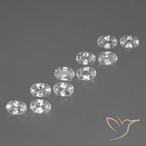 7.82 ct natürliche Weiß Zirkon-Edelsteine, Oval, VVS-VS