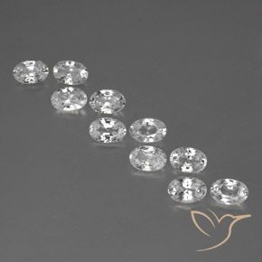 7.21ctw Natürlicher Weiß Zirkon, Oval, VVS-VS