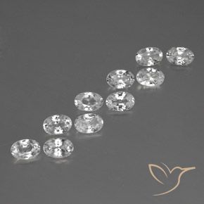 7.21 ct natürliche Weiß Zirkon-Edelsteine, Oval, VVS-VS