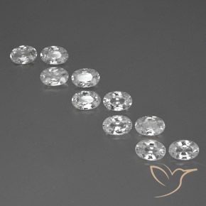 7.08ctw Natürlicher Weiß Zirkon, Oval, VVS-VS