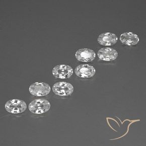 7.08 ct natürliche Weiß Zirkon-Edelsteine, Oval, VVS-VS