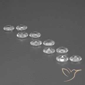 7.08 ct natürliche Weiß Zirkon-Edelsteine, Oval, VVS-VS