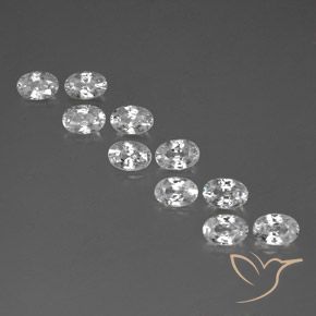 7.50ctw Natürlicher Weiß Zirkon, Oval, VVS-VS