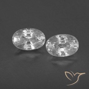 1.76ctw Natürlicher Weiß Zirkon, Oval, VVS-VS