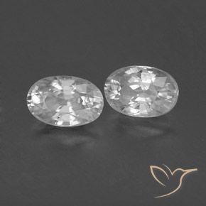 1.76 ct natürliche Weiß Zirkon-Edelsteine, Oval, VVS-VS