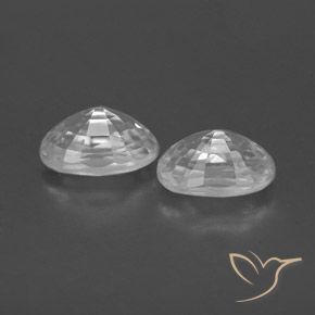 1.76 ct natürliche Weiß Zirkon-Edelsteine, Oval, VVS-VS