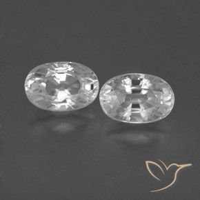 1.73ctw Natürlicher Weiß Zirkon, Oval, VVS