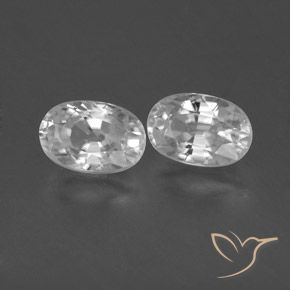 1.73 ct natürliche Weiß Zirkon-Edelsteine, Oval, VVS