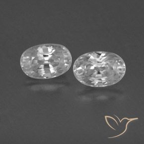 1.80ctw Natürlicher Weiß Zirkon, Oval, VVS