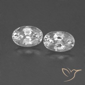 1.70 ct natürliche Weiß Zirkon-Edelsteine, Oval, VVS