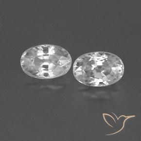 1.68ctw Natürlicher Weiß Zirkon, Oval, VVS-VS
