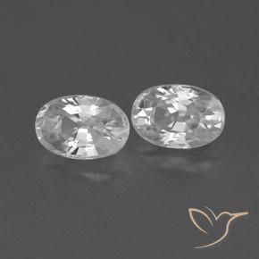 1.68 ct natürliche Weiß Zirkon-Edelsteine, Oval, VVS-VS