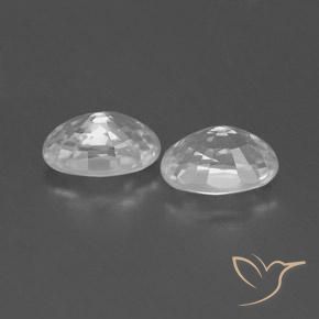 1.68 ct natürliche Weiß Zirkon-Edelsteine, Oval, VVS-VS