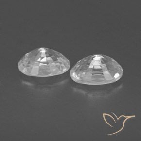1.60 ct natürliche Weiß Zirkon-Edelsteine, Oval, VVS-VS