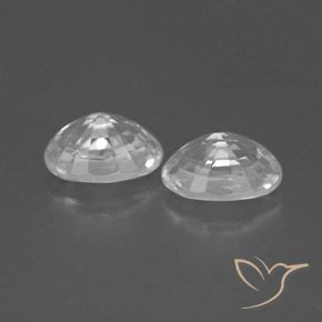 1.67 ct natürliche Weiß Zirkon-Edelsteine, Oval, VVS