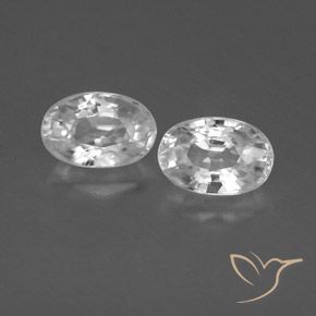 1.62ctw Natürlicher Weiß Zirkon, Oval, VVS