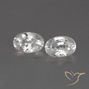 1.65ctw Natürlicher Weiß Zirkon, Oval, VVS-VS