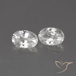 1.65 ct natürliche Weiß Zirkon-Edelsteine, Oval, VVS-VS