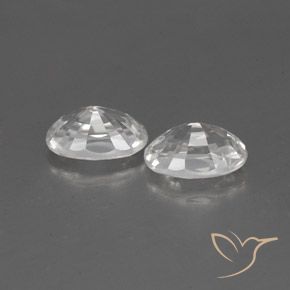 1.65 ct natürliche Weiß Zirkon-Edelsteine, Oval, VVS-VS