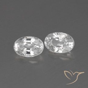 1.71 ct natürliche Weiß Zirkon-Edelsteine, Oval, VVS-VS
