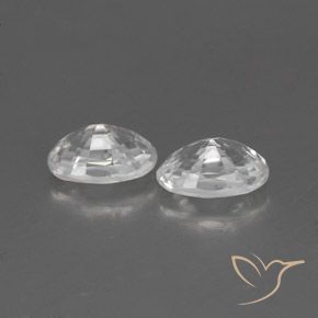 1.71 ct natürliche Weiß Zirkon-Edelsteine, Oval, VVS-VS