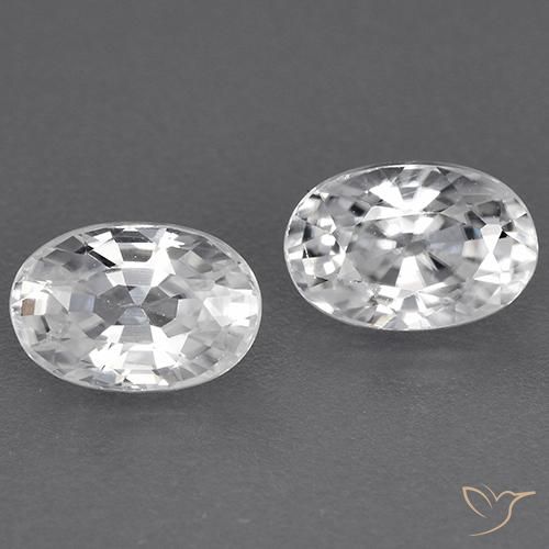 1.72ctw Natürlicher Weiß Zirkon, Oval, VVS