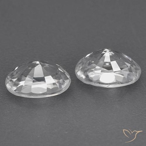 1.72 ct natürliche Weiß Zirkon-Edelsteine, Oval, VVS