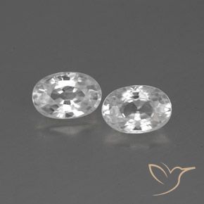 1.62ctw Natürlicher Weiß Zirkon, Oval, VVS-VS