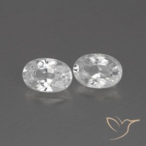 1.62 ct natürliche Weiß Zirkon-Edelsteine, Oval, VVS-VS