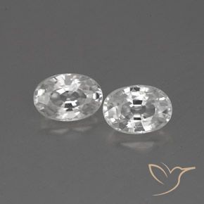 1.71ctw Natürlicher Weiß Zirkon, Oval, VVS