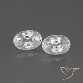 1.75ctw Natürlicher Weiß Zirkon, Oval, VVS-VS