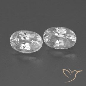 1.76 ct natürliche Weiß Zirkon-Edelsteine, Oval, VVS-VS