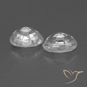 1.76 ct natürliche Weiß Zirkon-Edelsteine, Oval, VVS-VS