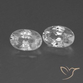 1.69 ct natürliche Weiß Zirkon-Edelsteine, Oval, VVS