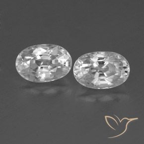 1.77ctw Natürlicher Weiß Zirkon, Oval, VVS
