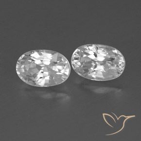 1.77 ct natürliche Weiß Zirkon-Edelsteine, Oval, VVS