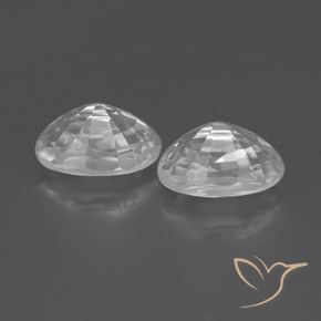 1.77 ct natürliche Weiß Zirkon-Edelsteine, Oval, VVS