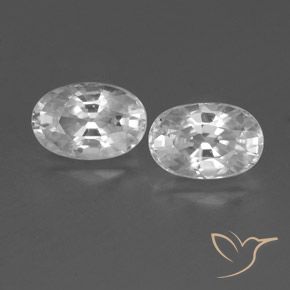 1.68ctw Natürlicher Weiß Zirkon, Oval, VVS-VS