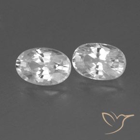 1.68 ct natürliche Weiß Zirkon-Edelsteine, Oval, VVS-VS