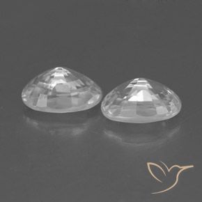1.68 ct natürliche Weiß Zirkon-Edelsteine, Oval, VVS-VS