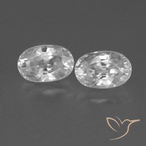 1.66ctw Natürlicher Weiß Zirkon, Oval, VVS-VS