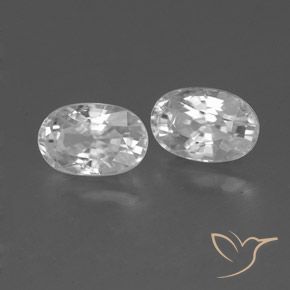 1.66 ct natürliche Weiß Zirkon-Edelsteine, Oval, VVS-VS