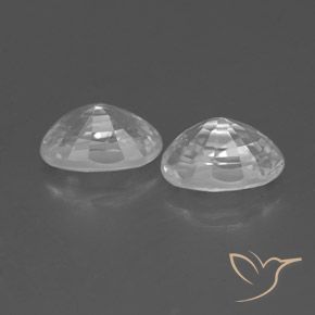 1.66 ct natürliche Weiß Zirkon-Edelsteine, Oval, VVS-VS