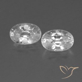 1.66ctw Natürlicher Weiß Zirkon, Oval, VVS