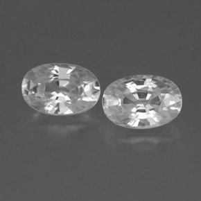 1,59 ct natürliche weißer Zirkon-Edelsteine, Oval Schliff, VVS-VS