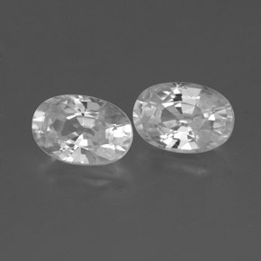 1,59 ct natürliche weißer Zirkon-Edelsteine, Oval Schliff, VVS-VS