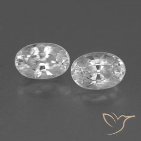 1.65ctw Natürlicher Weiß Zirkon, Oval, VS