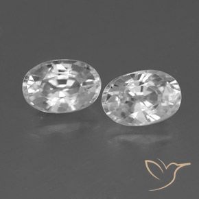 1.74ctw Natürlicher Weiß Zirkon, Oval, VVS