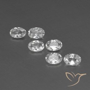 3.95ctw Natürlicher Weiß Zirkon, Oval, VVS-VS