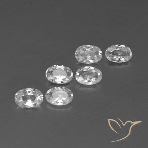 3.95 ct natürliche Weiß Zirkon-Edelsteine, Oval, VVS-VS